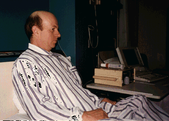 Patient during capnographic recording